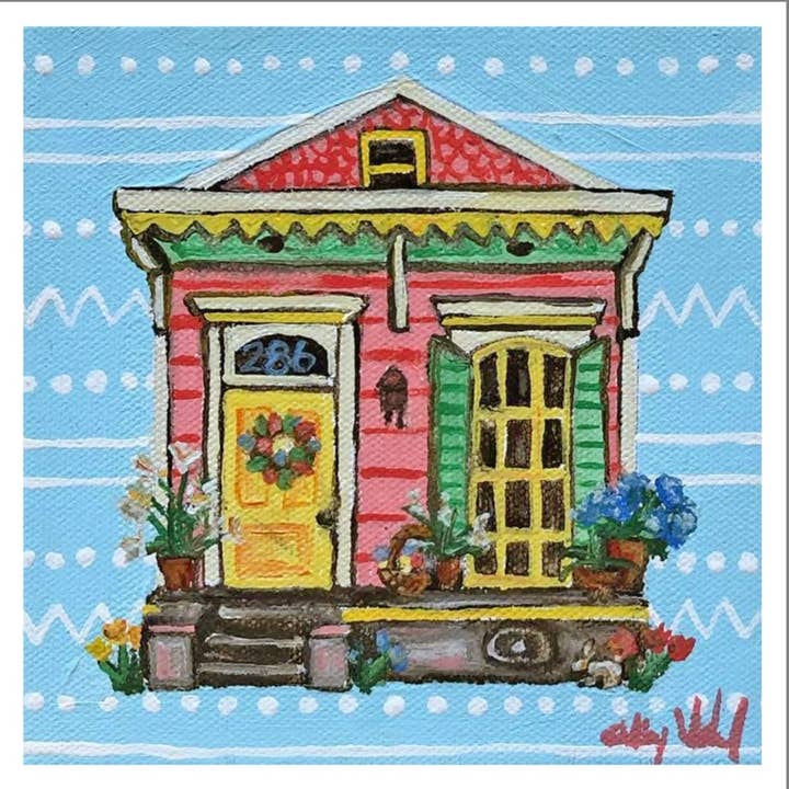 Easter Shotgun House Art Print for wholesale by Ashley Wachal Art