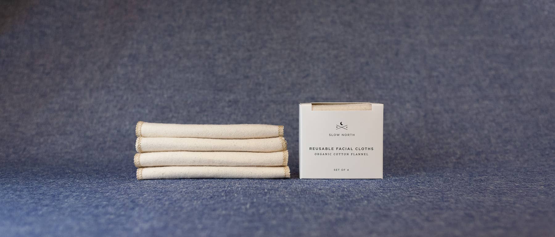Slow North - Wholesale Face & Body Wipes - Set of 4 Reusable Facial Cloths2