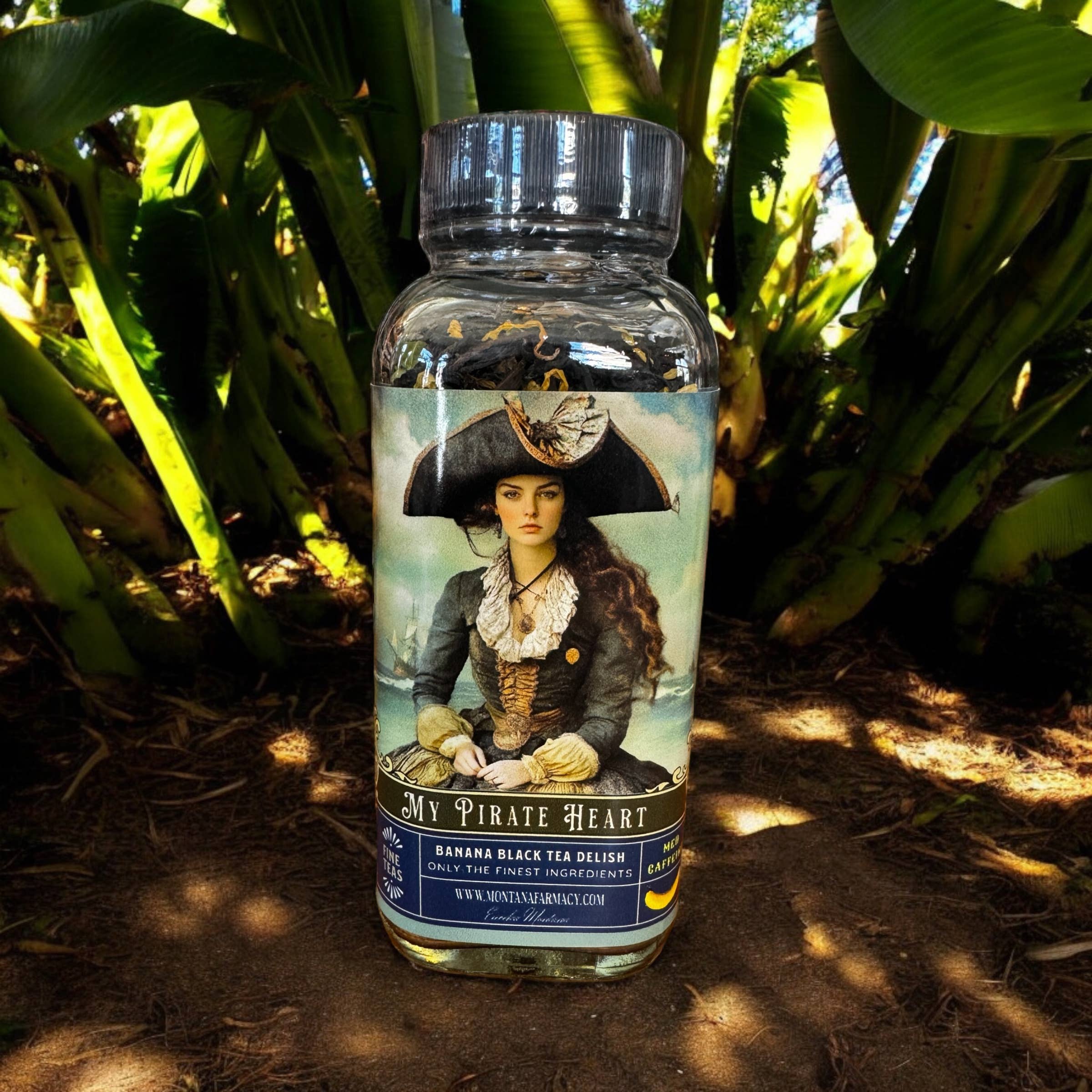 Montana Farmacy - Wholesale Loose Tea - MY Pirate Heart Banana Tea Beautiful Vintage Pirate Lady Jar6