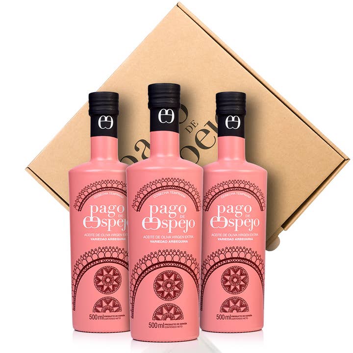 PAGO DE ESPEJO - Wholesale Olive Oil - HARVEST 25 Extra Virgin Arbequina Oil. Pack of 3* 500ml.0