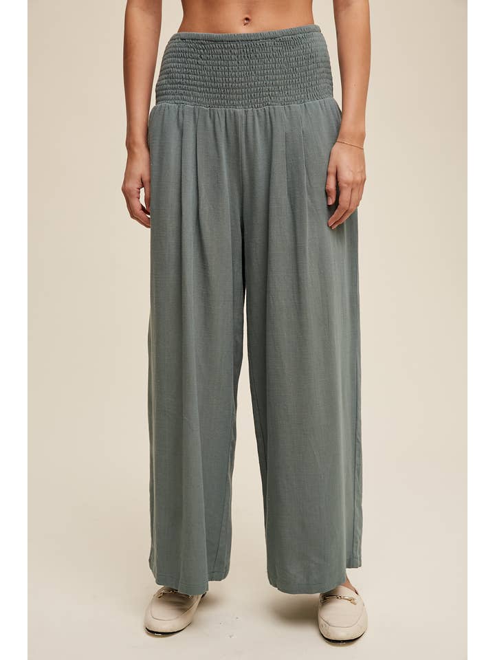 Listicle - Wholesale Pants - Women's - Smocked Waist Wide Leg Pants
Smocked Waist Wide Leg Pants
14