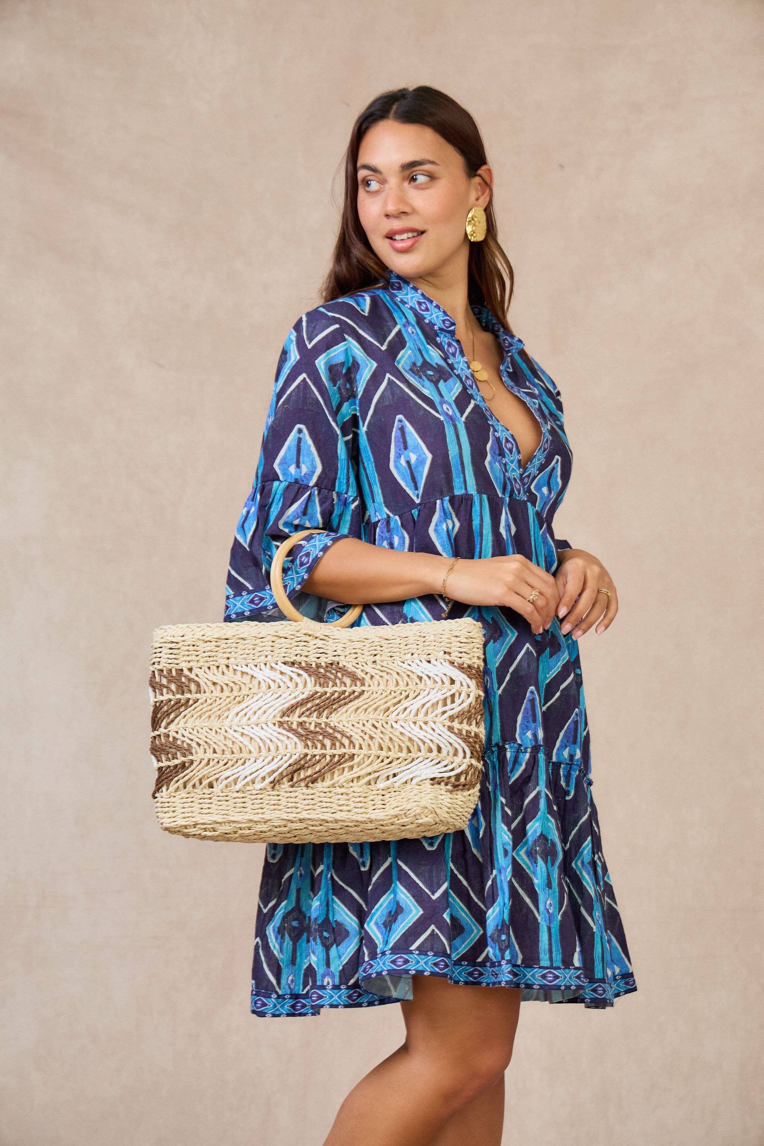 IP  Short dress in batik print cotton - Orice for wholesale on Faire0