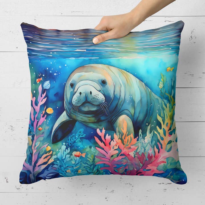 Manatee Pillow 18x18 DAC2812 for wholesale by Caroline's Treasures