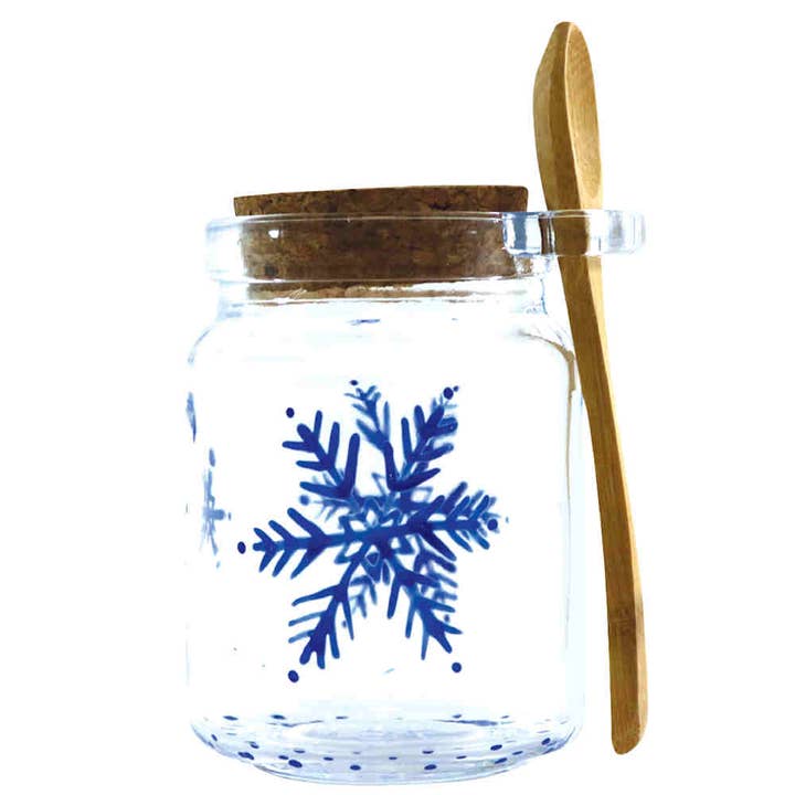 Snowflake Honey Jar for wholesale by Classy Art Designs, LLC