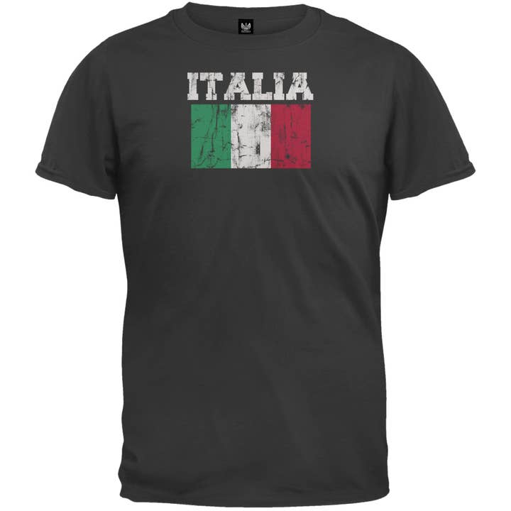 Official Store - Wholesale T-shirt met print - Heren - Italia Vlag Heren T-shirt