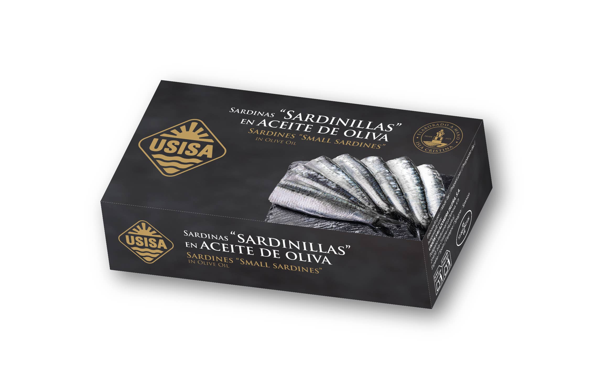 Unión Salazonera Isleña - Wholesale Tinned Fish - USISA - SARDINES IN OLIVE OIL 80G2