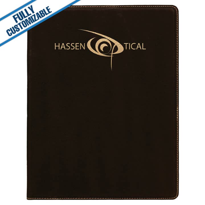 GiftWorksPlus - Wholesale Notepad - 7"x9" Leatherette Portfolio & Notepad - Fully Customizable