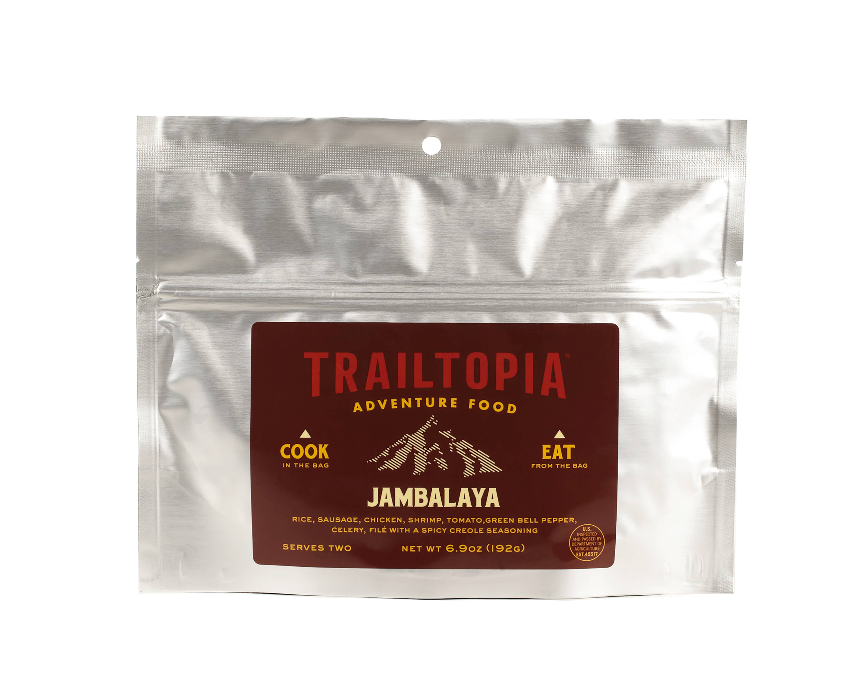 Trailtopia - Wholesale Shelf-stable prepared meal - Jambalaya Shelf Stable Prepared Meal for Two