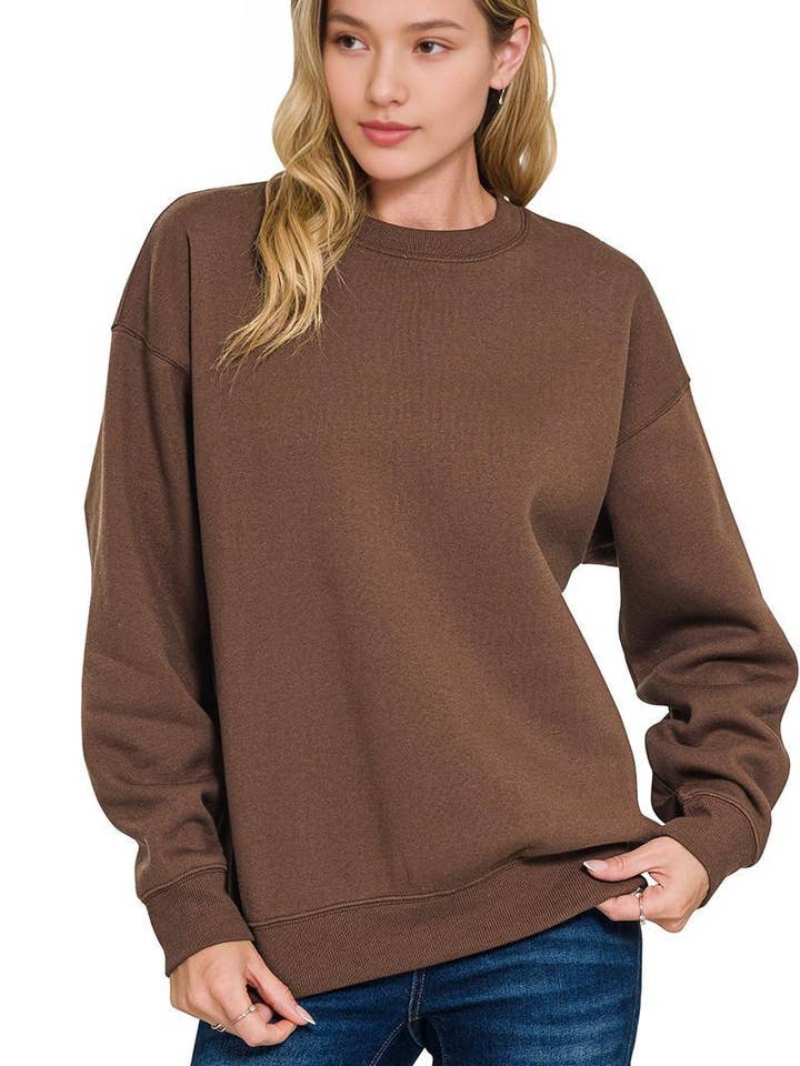 `.Fleece Crewneck Pullover Sweatshirts for wholesale by 42POPS