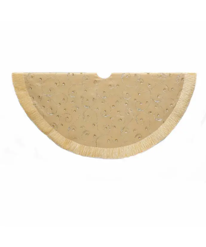 Kurt S. Adler, Inc. - Wholesale Tree Skirt - 50"GOLD SEQUIN TREE SKIRT0