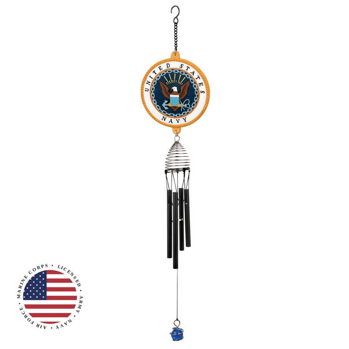 RCS Gifts - Wholesale Wind Chime - U.S. Navy Wind Chime - 23"