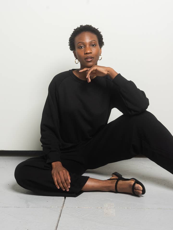 Algodão Reciclado Terry Crewneck por atacado de Baby Be Good