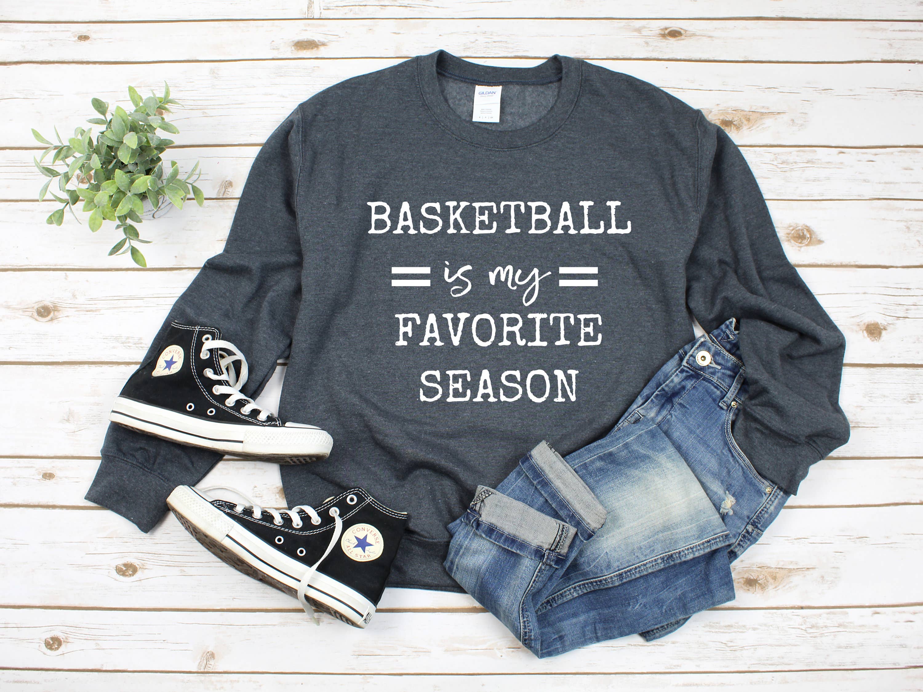 My Bella Vida Inc. - Wholesale Sweatshirt - Women's - Basketball is My Favorite Season Sweatshirt2