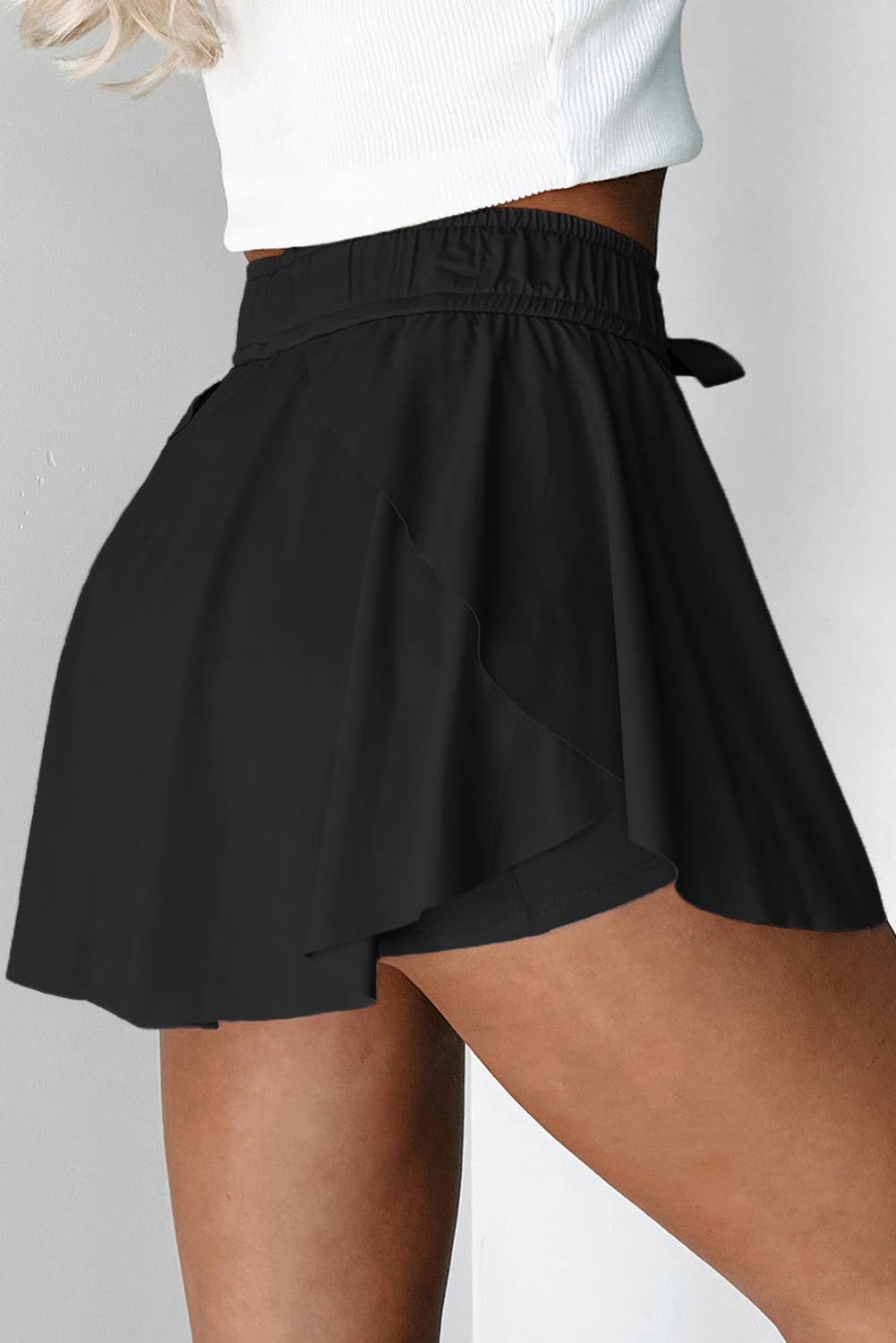 FULL TIME PURCHASE - Wholesale Skort - Women's - Drawstring High Waist Lined Tennis Skorts15