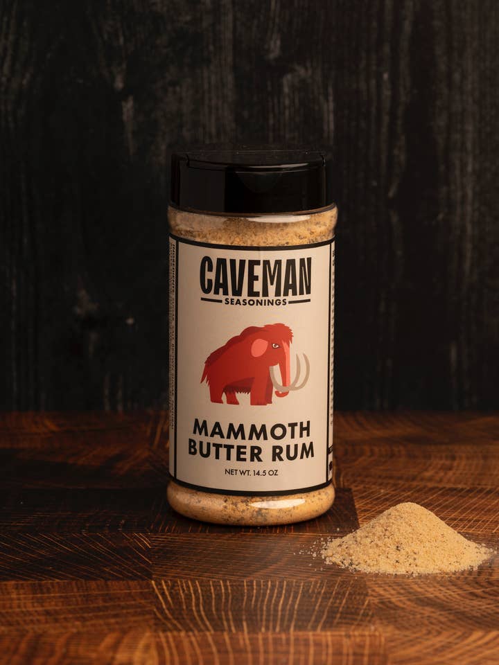 Rhum au beurre de mammouth pour la vente par Caveman Seasonings