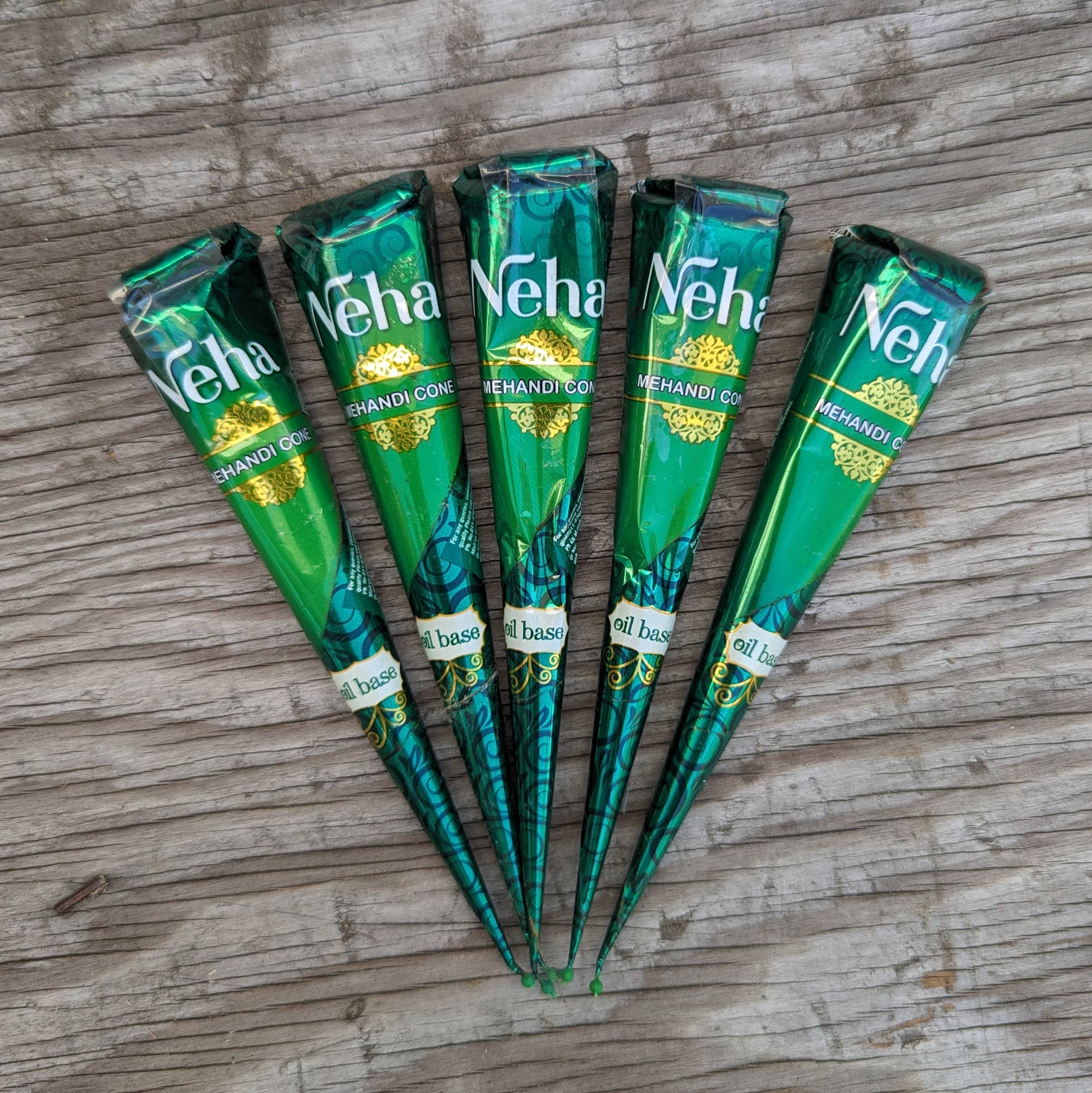 Tenzing Collections - Wholesale Body Glitter/Shimmer - 12 x 25 grams of organic henna cones, dark, ready to use.5