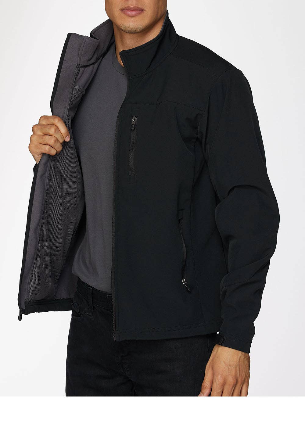Rodeo Clothing - Wholesale Jacket - Men's - Men's high-quality soft shell bonded jacket with contrast15