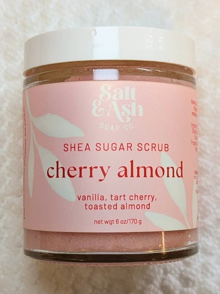Cherry Almond Sugar Scrub | Body Care for wholesale by Salt & Ash Soap Co