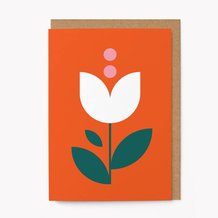 Flower No 5 - Tarjeta de felicitación para uso diario para venta al por mayor de Graphic Factory