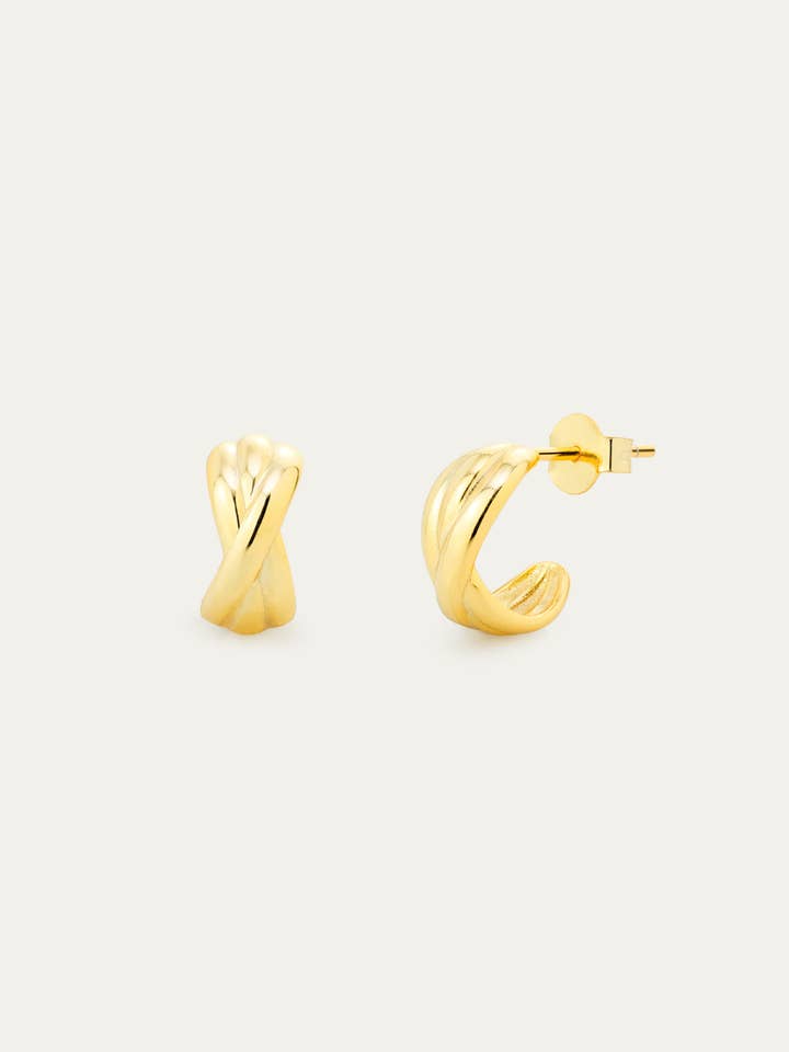 Kayla Gold Earrings for wholesale by FLOR DE MENTA JEWELRY