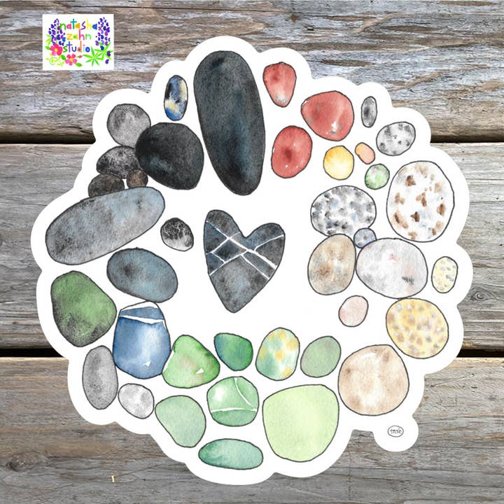 Sticker voor meditatieve kalmte voor wholesale door Natasha Zahn Studio