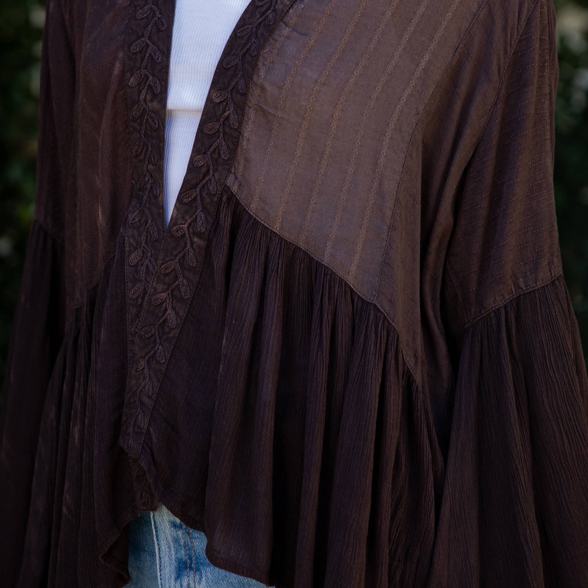 Young Threads - Wholesale Kimono - Women's - Elegant Kimono-Inspired Frill Shrug - New Style28