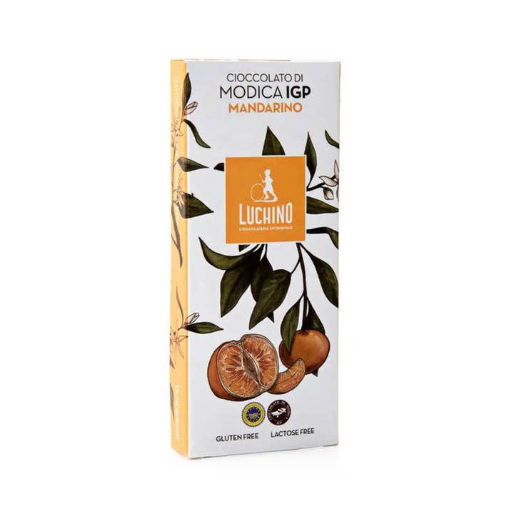 Modica-Schokolade g.g.A. Mandarine - 100 g für den Großhandel von The Sicily Essence