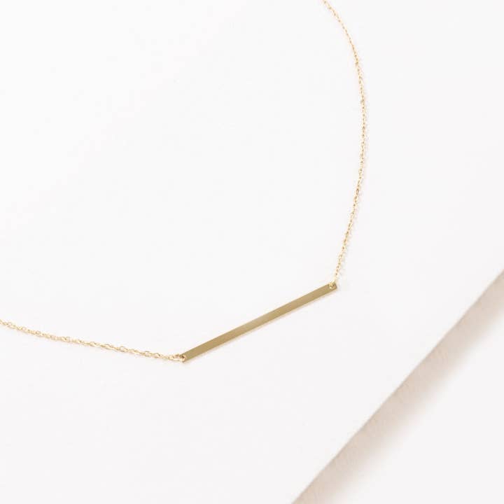 Lovoda - Wholesale Pendant/Charm Necklace - Modern Minimalist Bar Necklace (14K)0