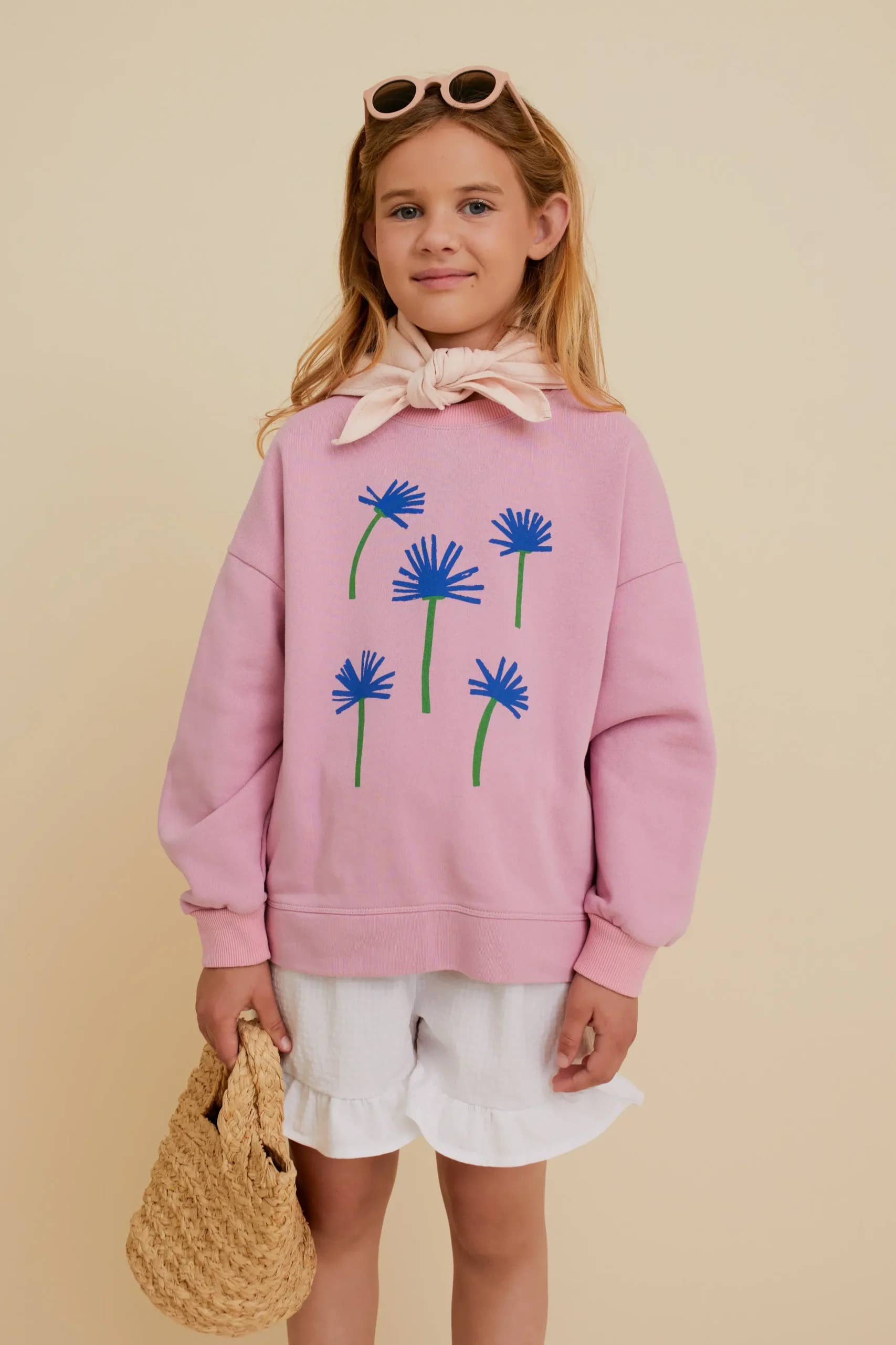 OXOX CLUB - Vendita all'ingrosso Felpa - Bambini - FELPA IN COTONE BIOLOGICO FIORDALISO