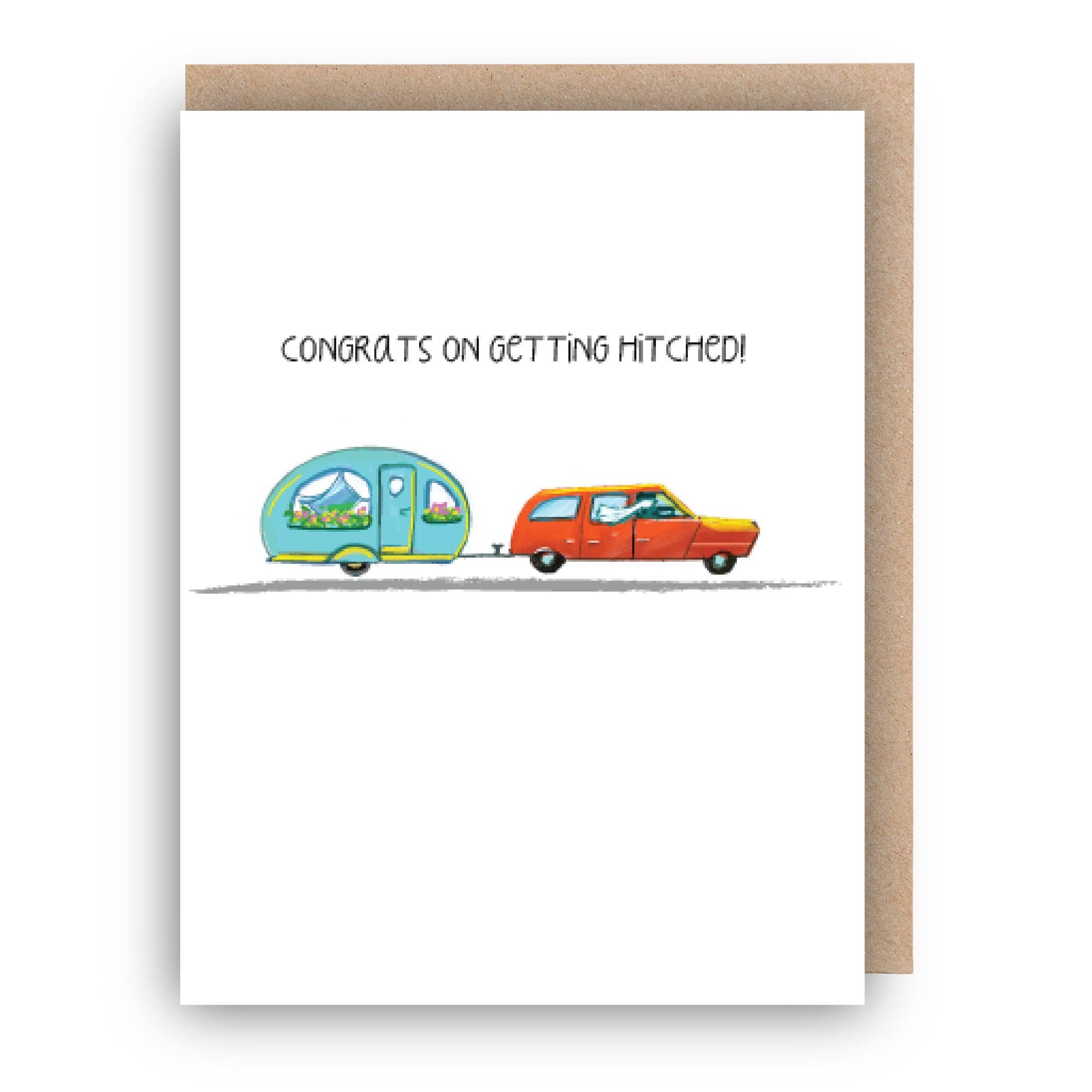 Second Story Cards - Wholesale Wedding Card - CONGRATS ON GETTING HITCHED CARD0