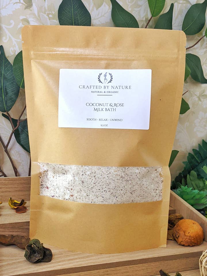 Coconut & Rose Milk Bath for wholesale by Crafted By Nature LLC