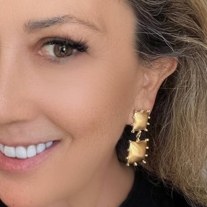 Pinwheel Squared Earring for wholesale by Dina Mackney