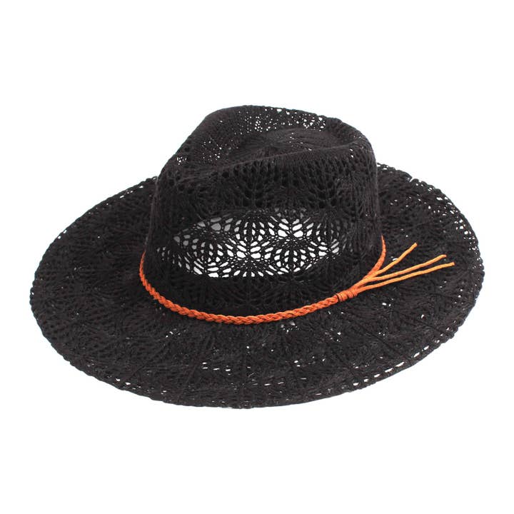 Jeanne Simmons Accessories - Vendita all'ingrosso Fedora - Donna - Cappello Fedora Invernale a Rete Aperta 7141 con Ampia Tesa