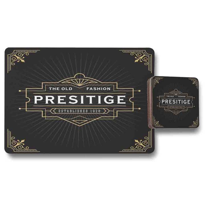 Art Deco Old Fashioned Prestige (Placemat & Coaster Set) for wholesale by Benjamin Tate Design