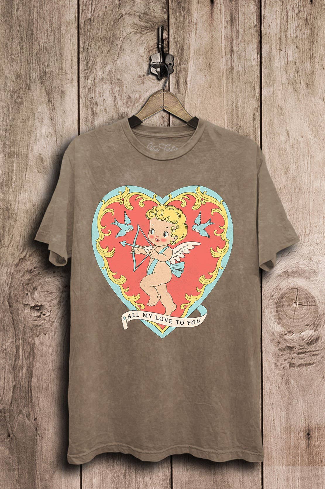 Lotus Fashion Collection – wholesale T-shirt med logga - Dam – All min kärlek till dig Alla hjärtans dag grafisk topp4