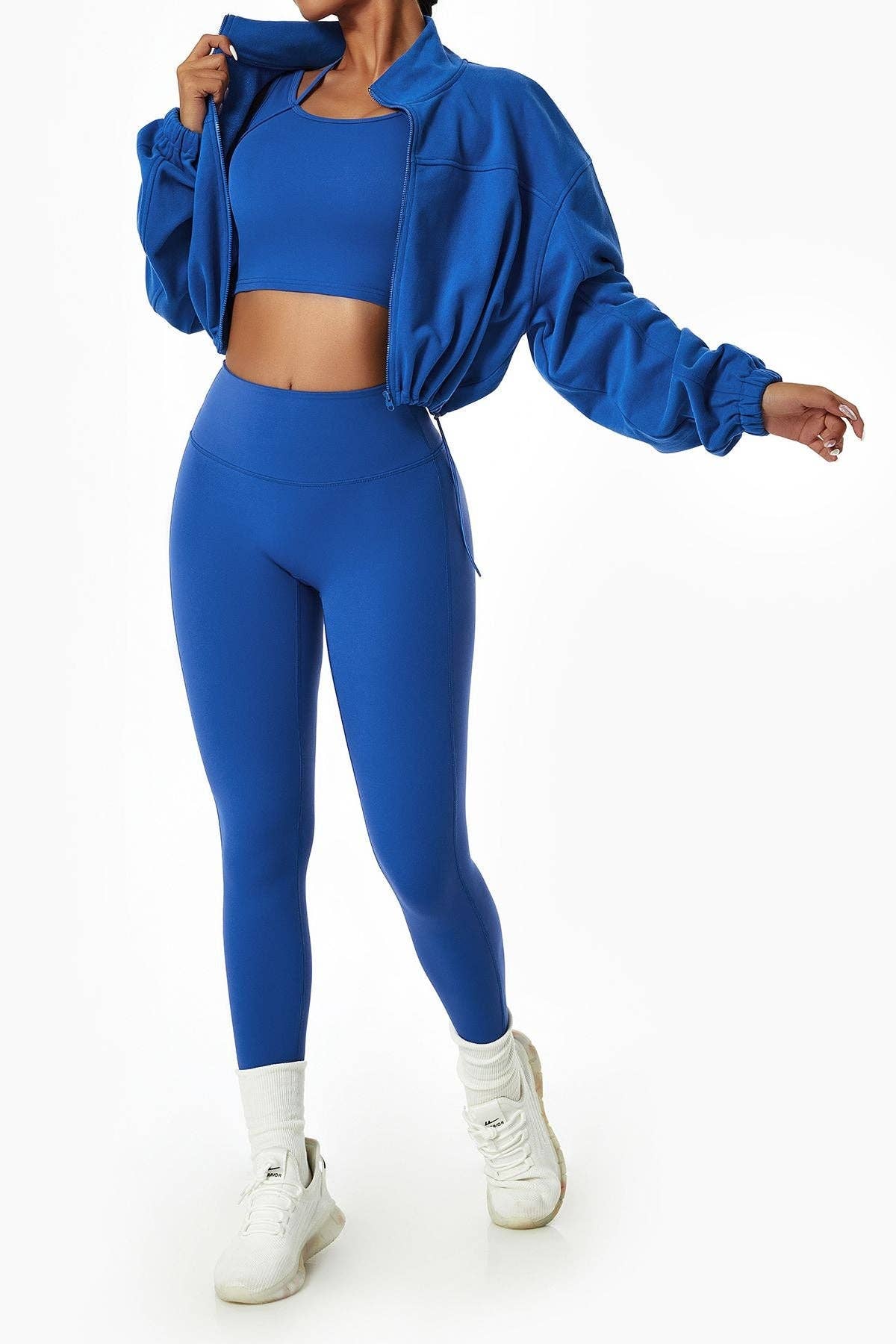 Crave by FW - Vendita all'ingrosso Felpa - Donna - Felpa corta con zip integrale Relaxed Fit20