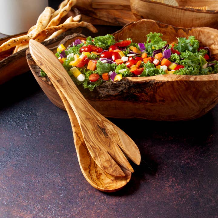 Vesper & Vine – wholesale Serveringsredskap – Sallad för olivträ3