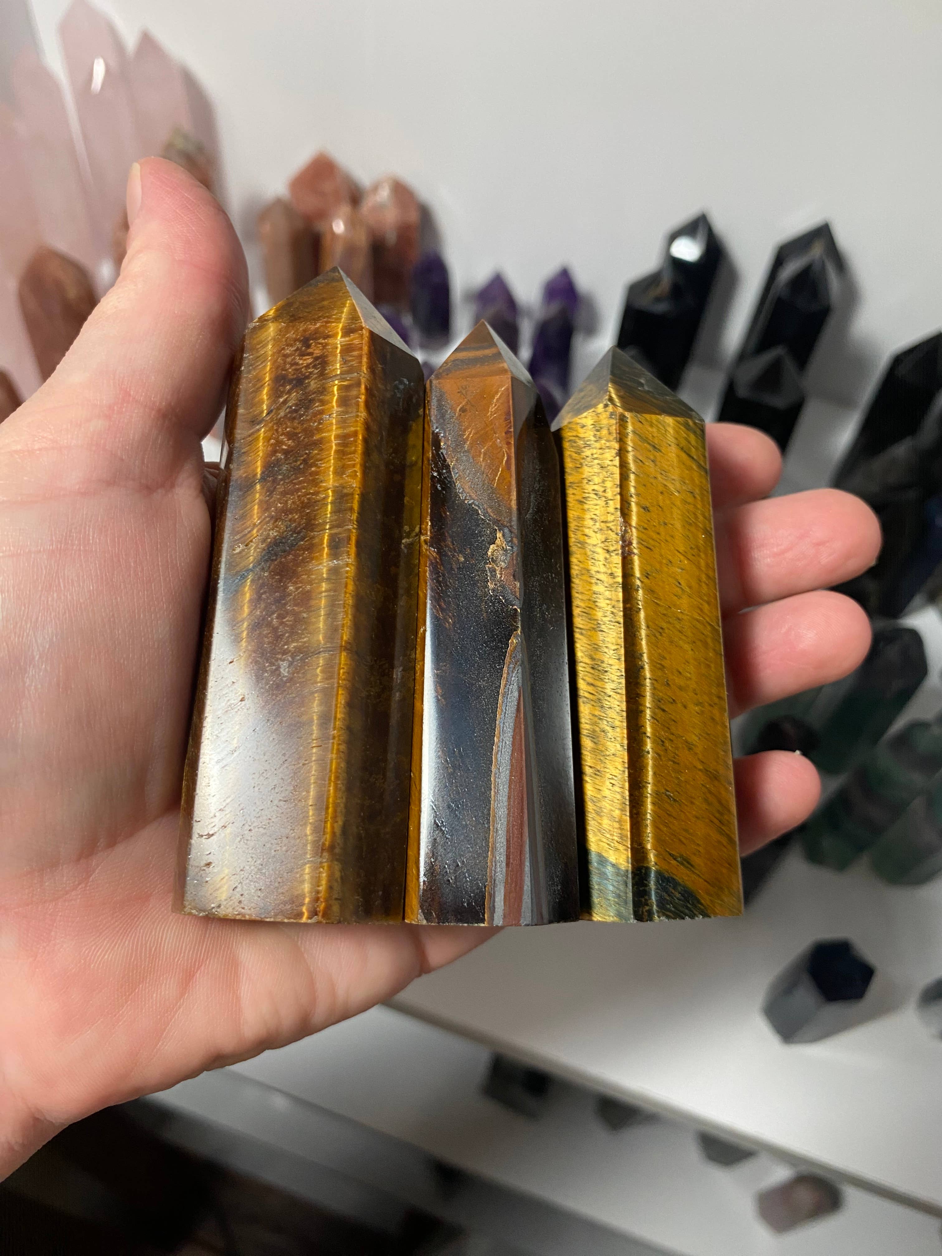 Moon River Designs - Wholesale Spiritual Stone/Crystal - Tigers Eye Crystal Towers2