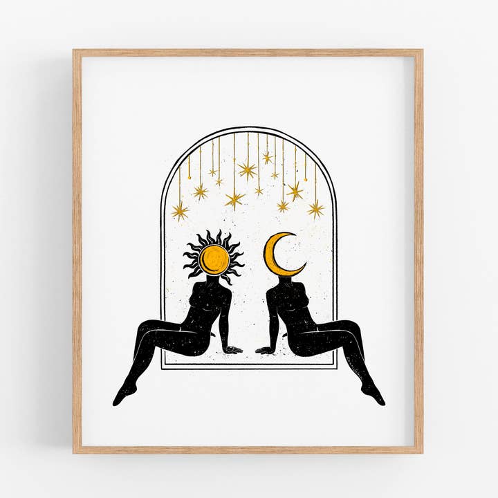 Sun to My Moon Art Print for wholesale by Kaari & Co.