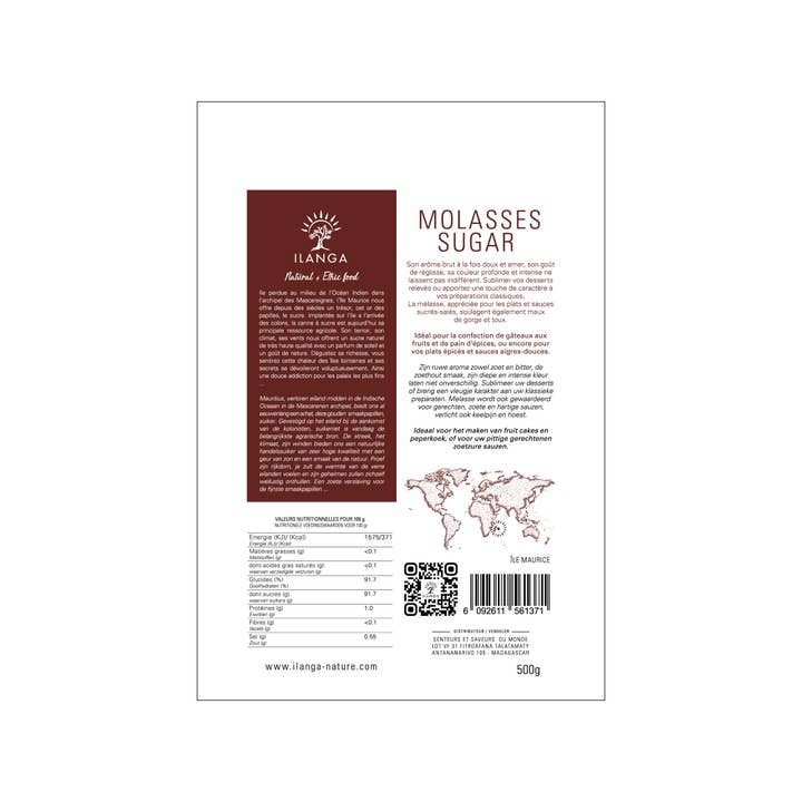 Ilanga Nature – wholesale Socker – Rörsocker Melass 500g