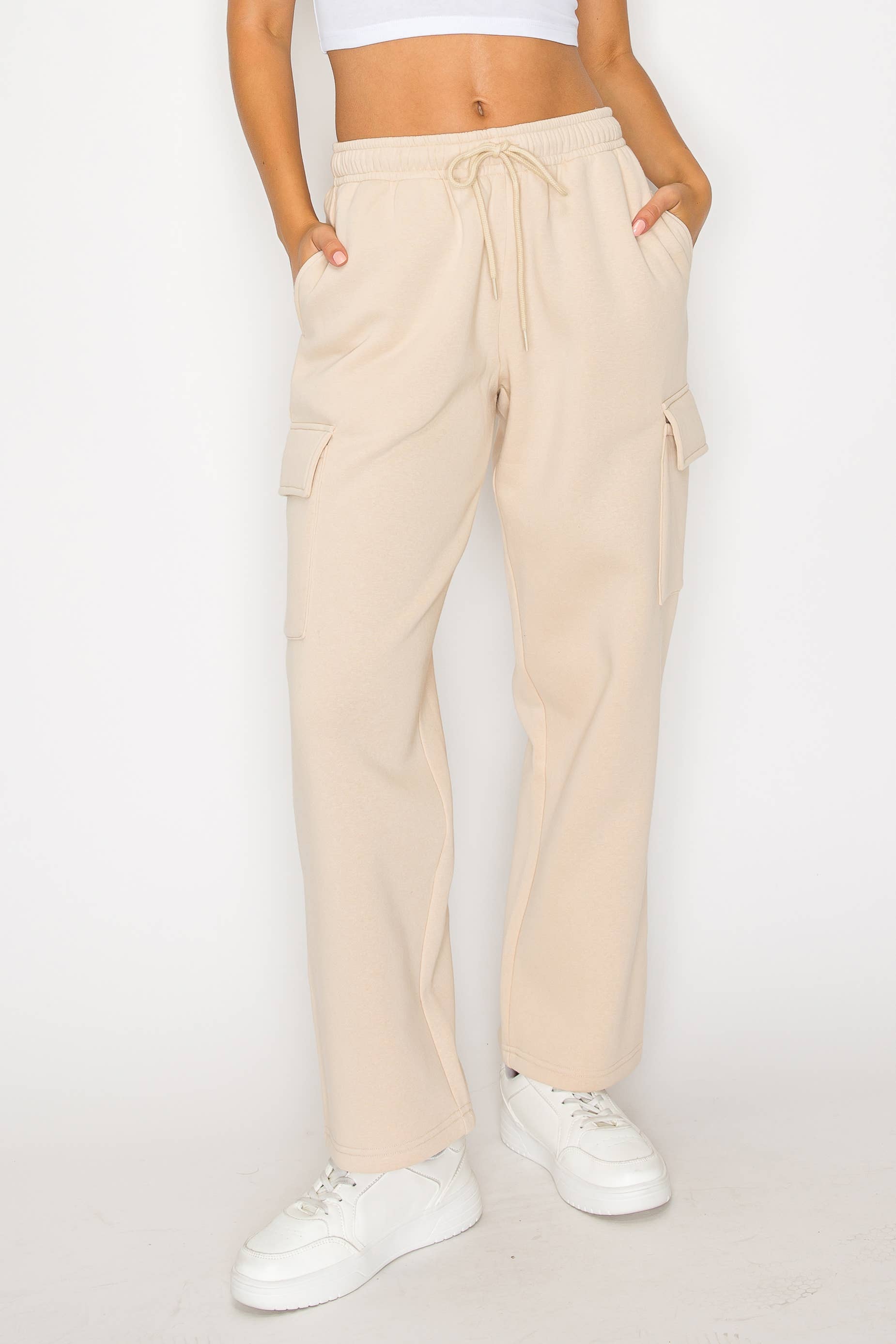 Color 5 – wholesale Joggingbyxor - Dam – Oversized baggy sweatpants med fleecematerial och cargo-joggerstil12