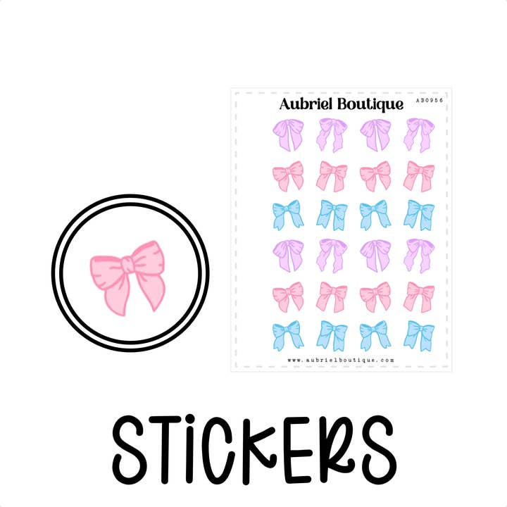 MERMAID BOW, autocollants de planificateur — AB0956 pour la vente par AubrielBoutique
