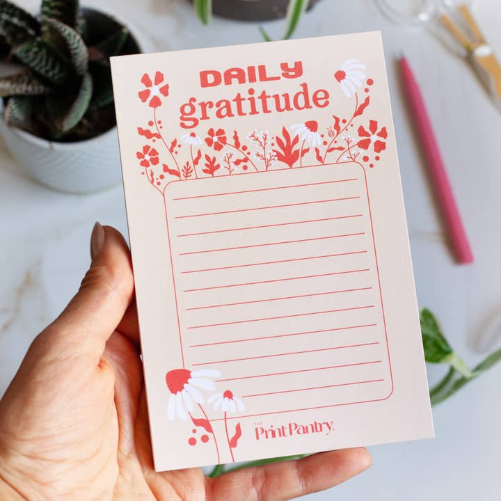 The Print Pantry - Wholesale Notepad - Daily Gratitude Notepad