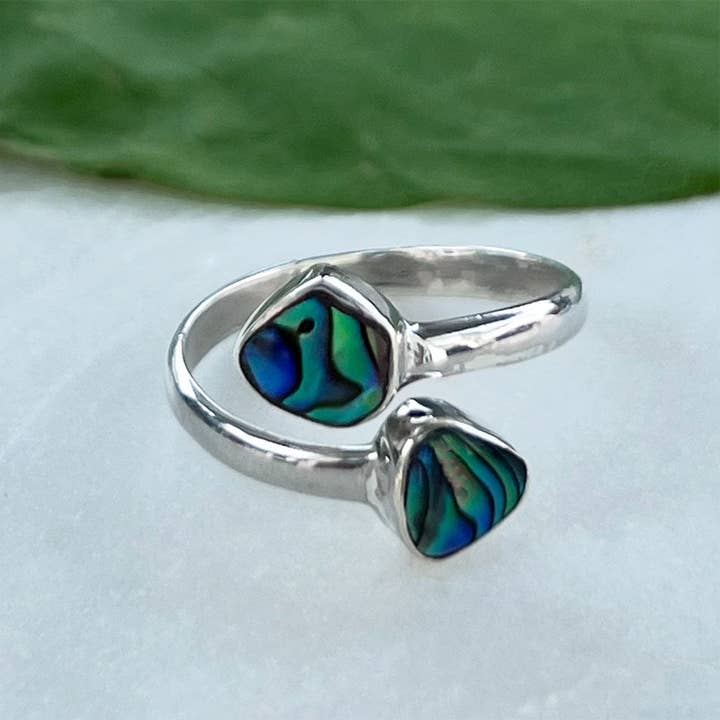 Abalone Brilliance Adjustable Ring- Sterling Silver, Indonesia for wholesale by Women's Peace Collection