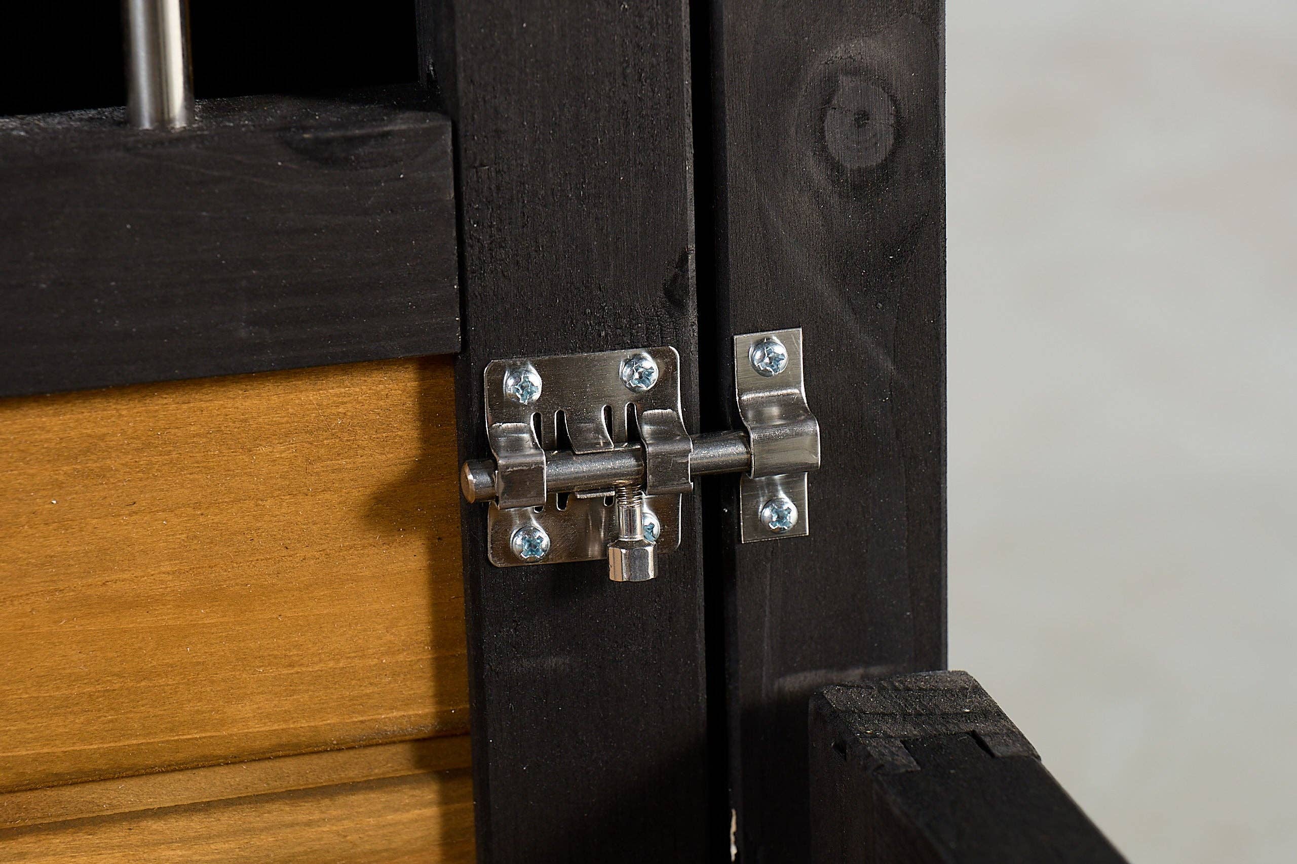 39F Inc. - Wholesale Pet Deodorizing Spray - Large Yellow Wooden Dog House with Storage, Feeding Station 8