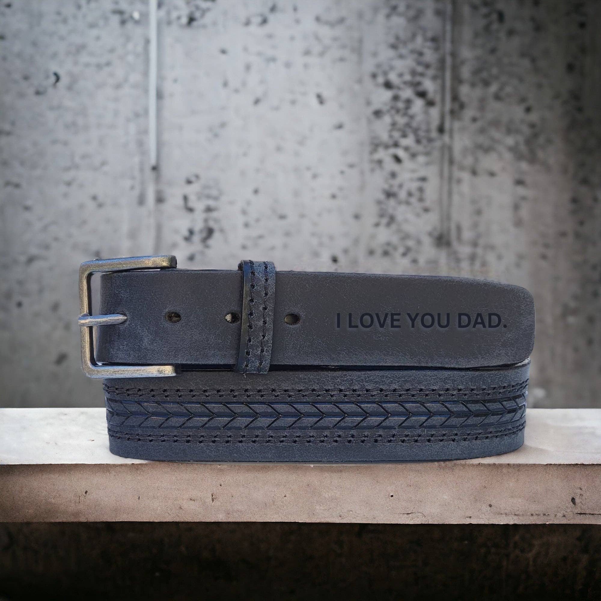 NAB LEATHER - Wholesale Belt - Men's - The Purpose Belt - Black Custom Engraved Arrow Patterned 100% Real Leather Belt6