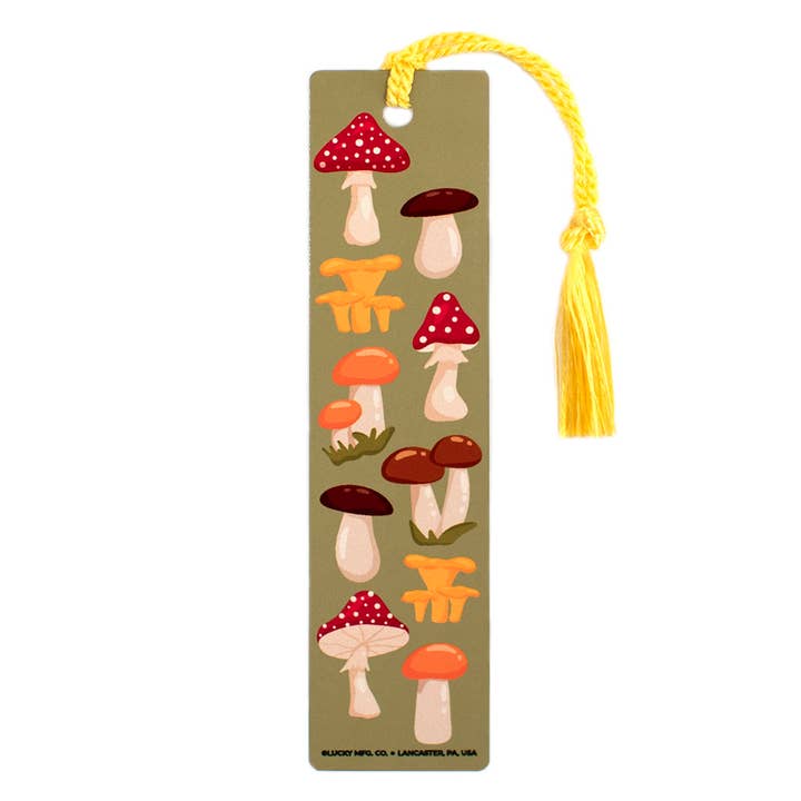 Cottagecore Mushrooms Bookmark for wholesale by Lucky Mfg. Co.