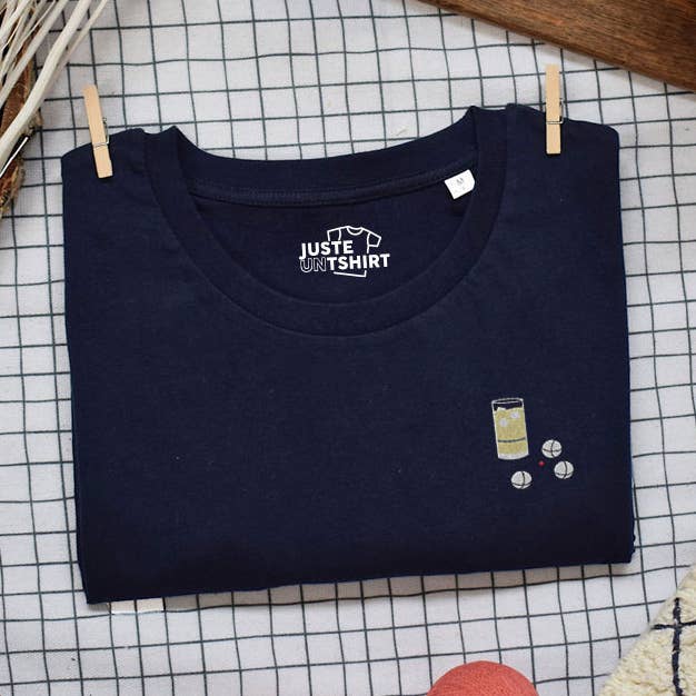 Broderet T-shirt - Pastis Pétanque for engroshandel hos Juste un t-shirt