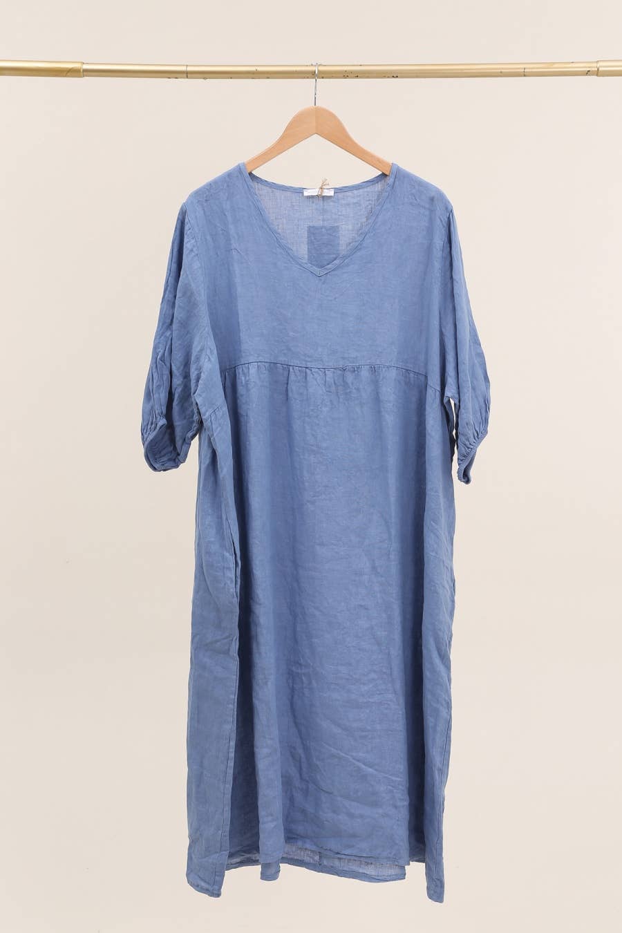 Lea & Luc - Grandes Tailles – Engroshandel Kjole - Dame – Linnedkjole i plusstørrelse med V-udskæring8