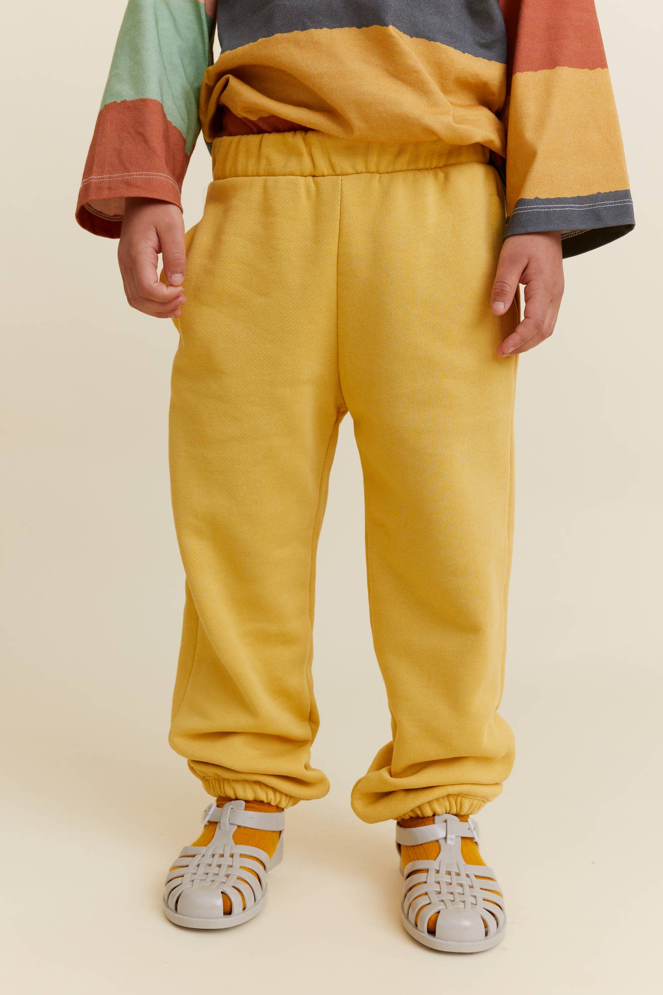 Green ORGANIC COTTON WIDE-SLEEVE STRIPES T-SHIRT for wholesale on Faire4